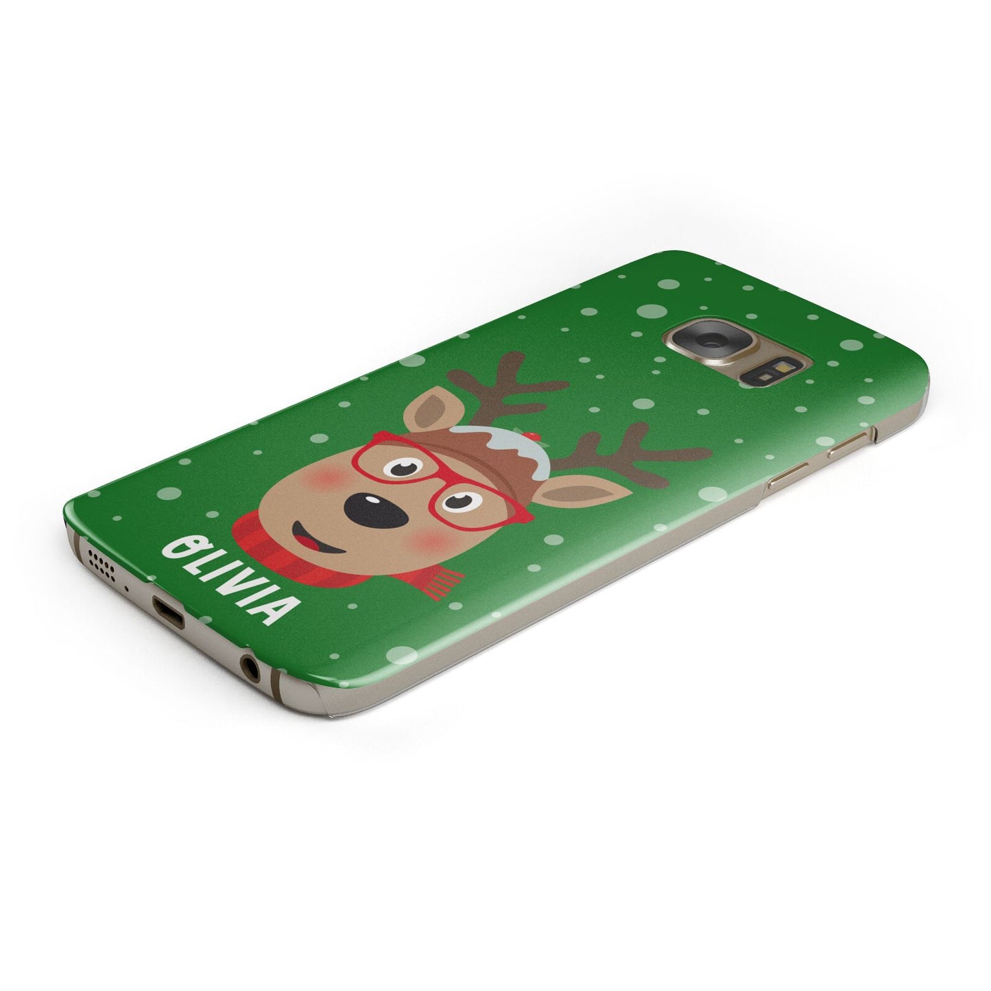 Create Your Own Reindeer Personalised Protective Samsung Galaxy Case Angled Image