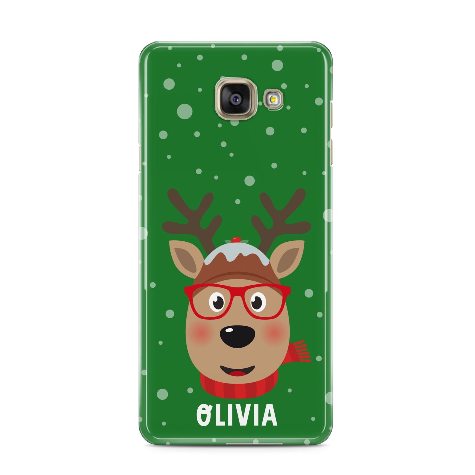 Create Your Own Reindeer Personalised Samsung Galaxy A3 2016 Case on gold phone