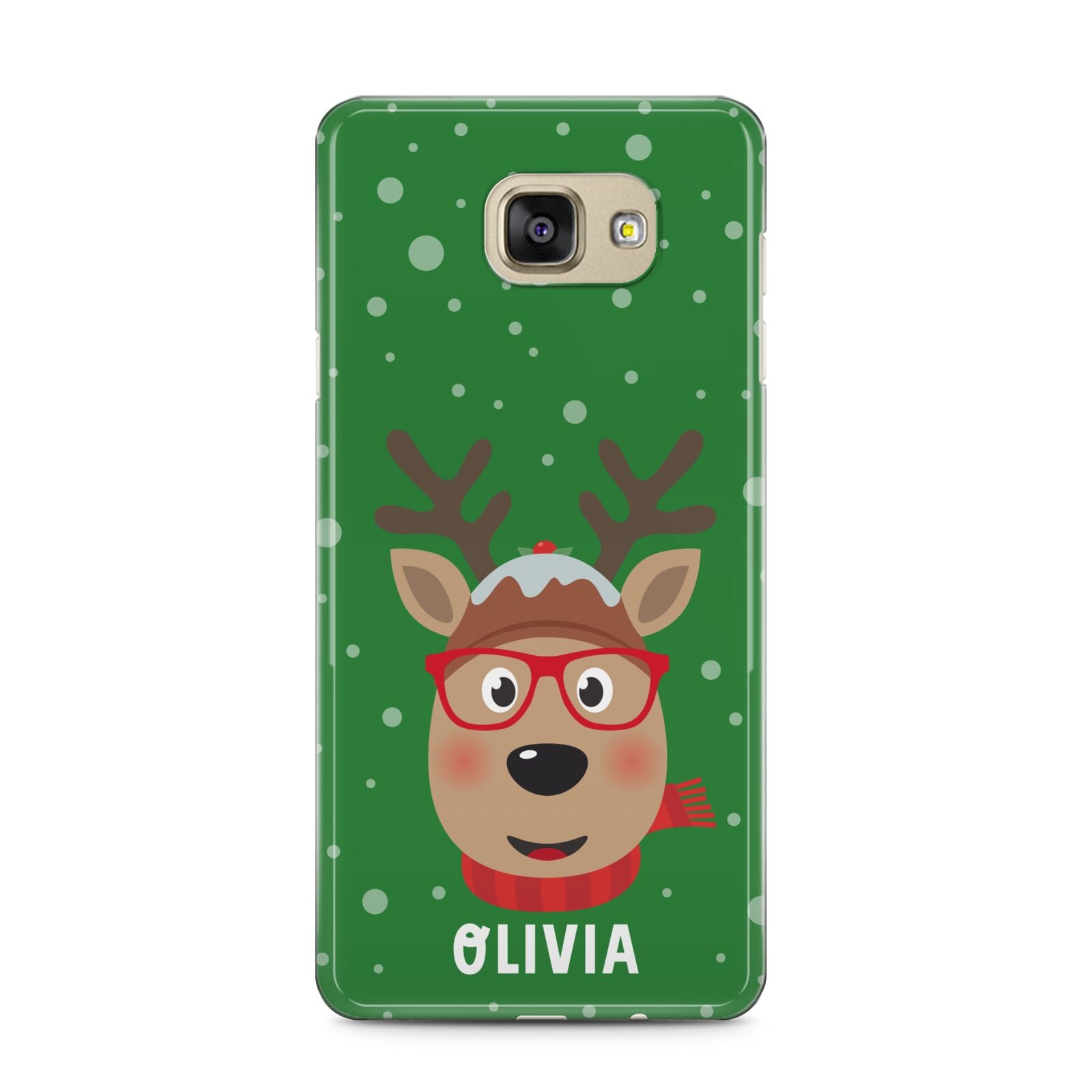 Create Your Own Reindeer Personalised Samsung Galaxy A5 2016 Case on gold phone