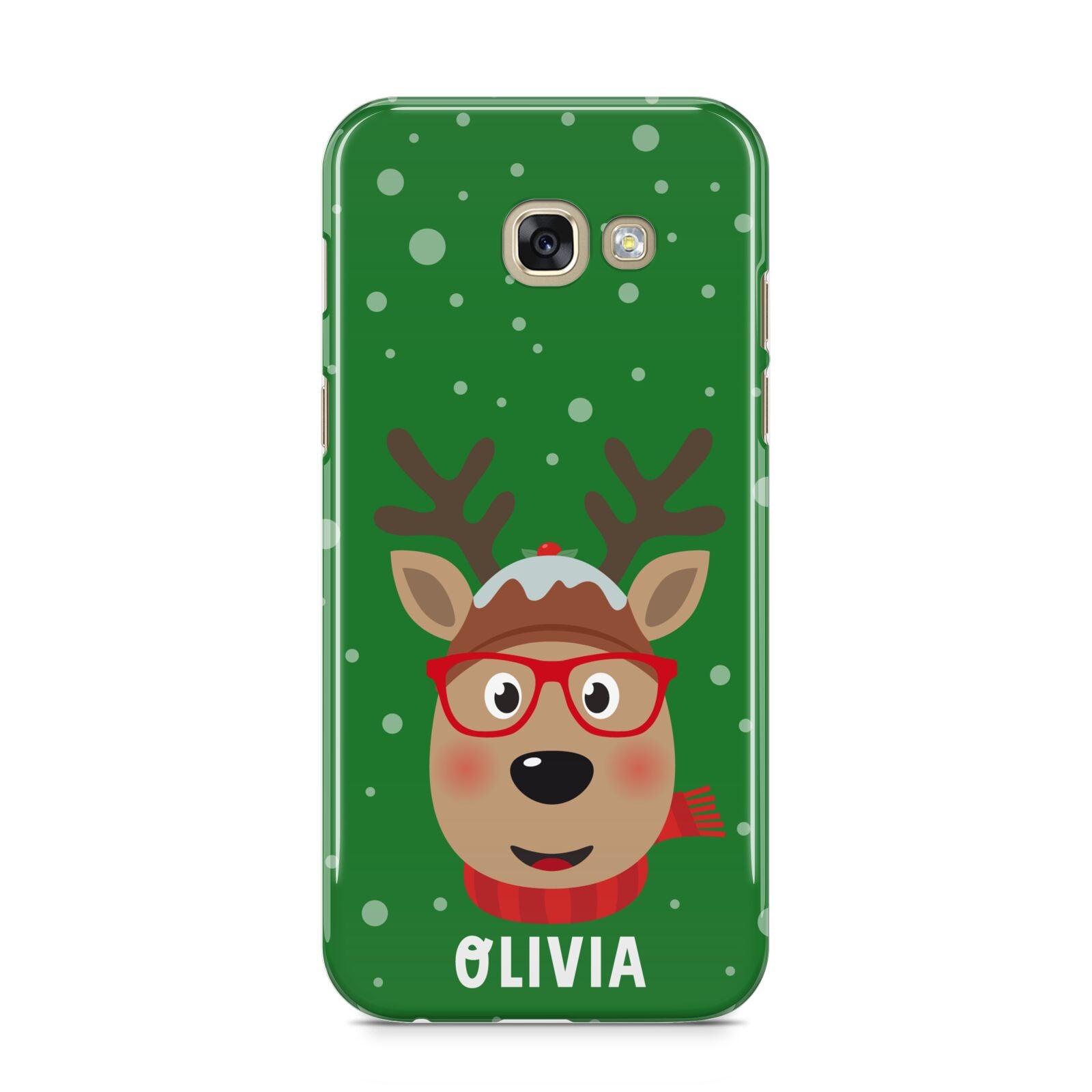 Create Your Own Reindeer Personalised Samsung Galaxy A5 2017 Case on gold phone