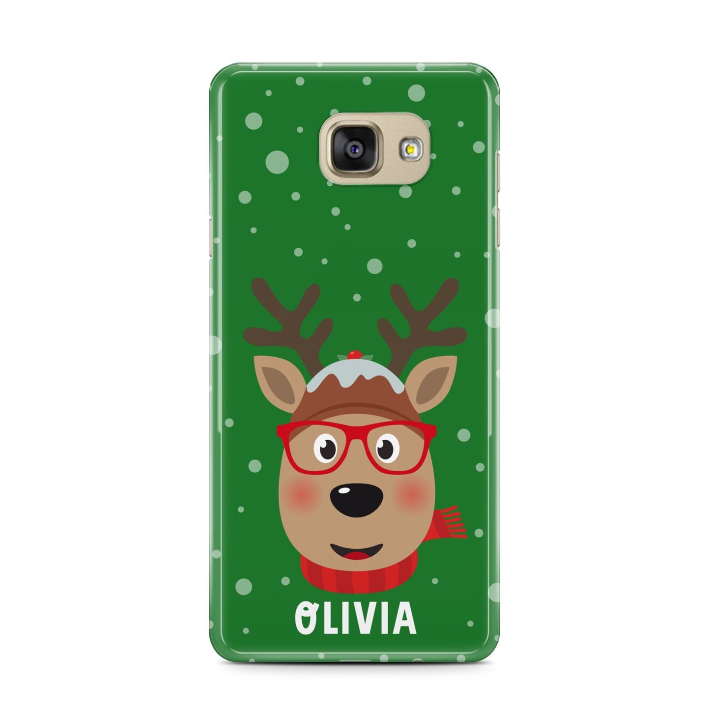 Create Your Own Reindeer Personalised Samsung Galaxy A7 2016 Case on gold phone