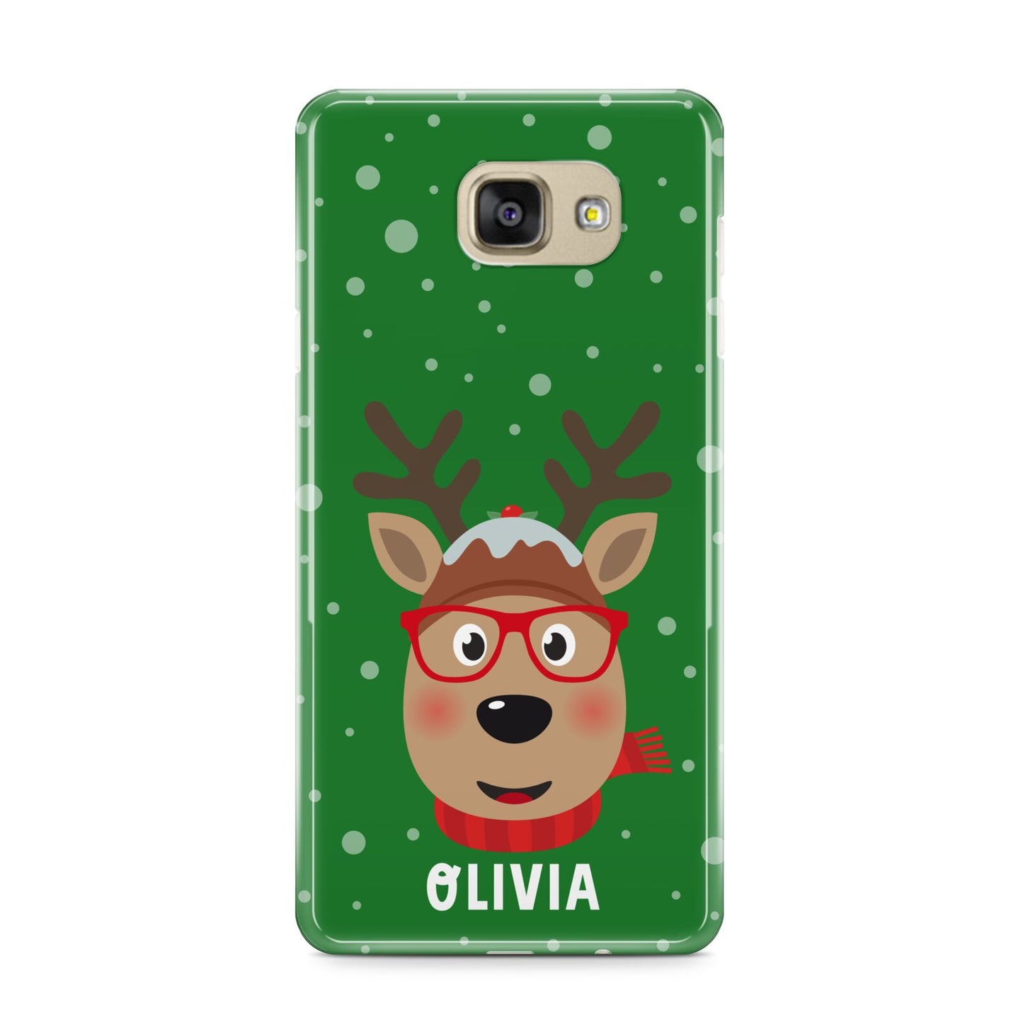 Create Your Own Reindeer Personalised Samsung Galaxy A9 2016 Case on gold phone