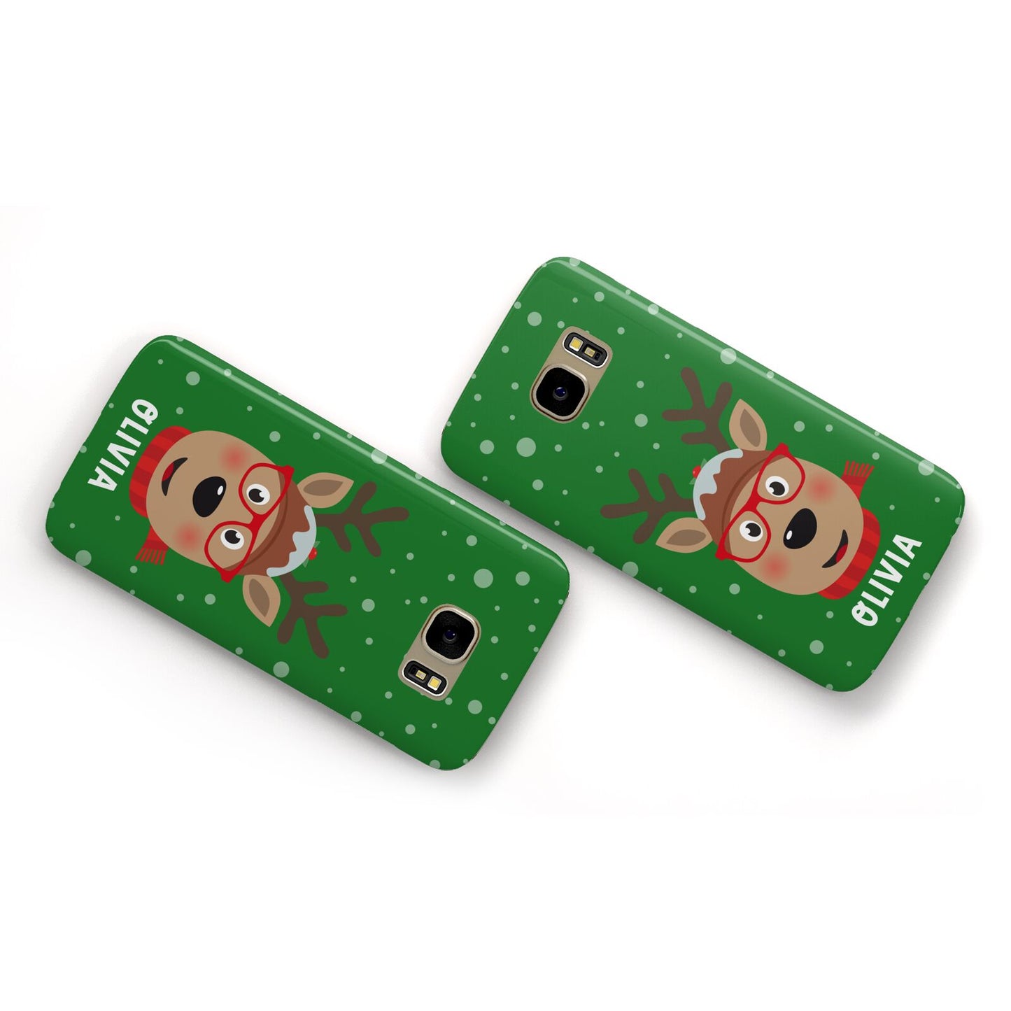 Create Your Own Reindeer Personalised Samsung Galaxy Case Flat Overview