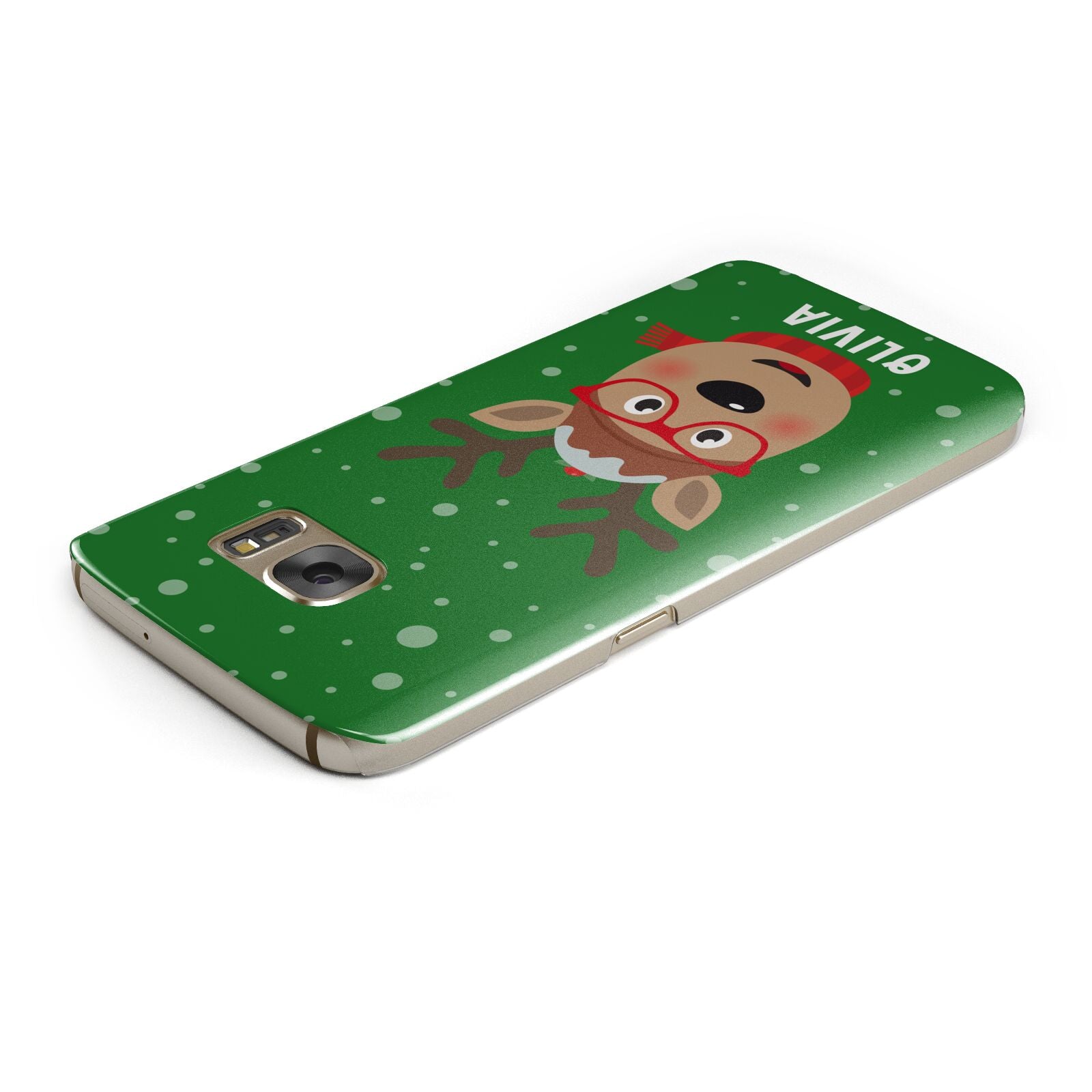 Create Your Own Reindeer Personalised Samsung Galaxy Case Top Cutout