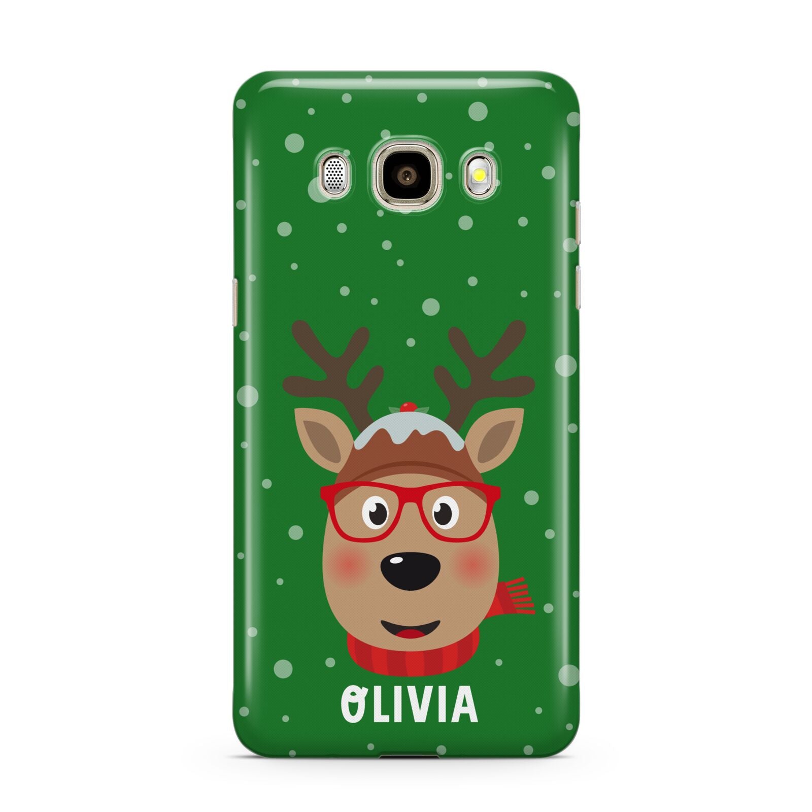 Create Your Own Reindeer Personalised Samsung Galaxy J7 2016 Case on gold phone