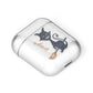 Creepy Cat Halloween Personalised AirPods Case Laid Flat