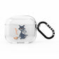 Creepy Cat Halloween Personalised AirPods Clear Case 3rd Gen