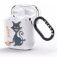 Creepy Cat Halloween Personalised AirPods Clear Case Side Image