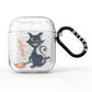 Creepy Cat Halloween Personalised AirPods Glitter Case