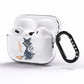 Creepy Cat Halloween Personalised AirPods Pro Clear Case Side Image