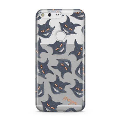 Creepy Cat Halloween Personalised Google Pixel Case