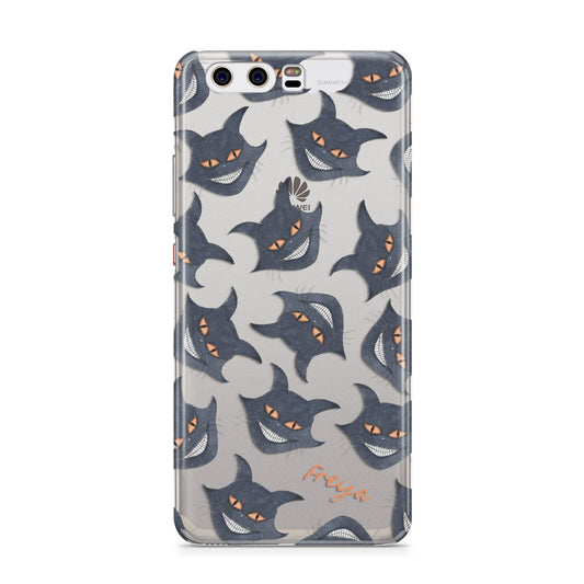 Creepy Cat Halloween Personalised Huawei P10 Phone Case