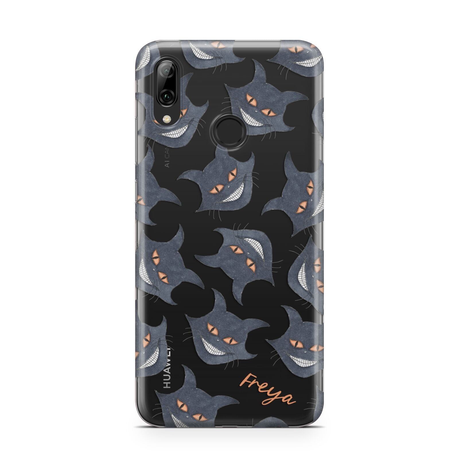 Creepy Cat Halloween Personalised Huawei Y7 2019