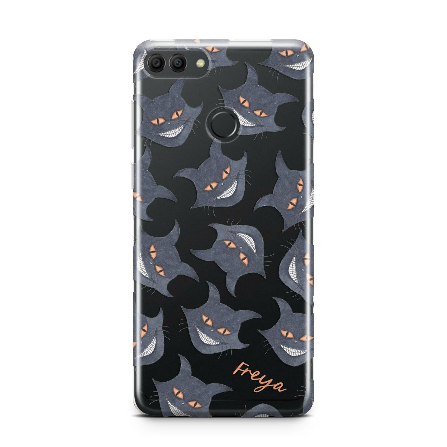 Creepy Cat Halloween Personalised Huawei Y9 2018