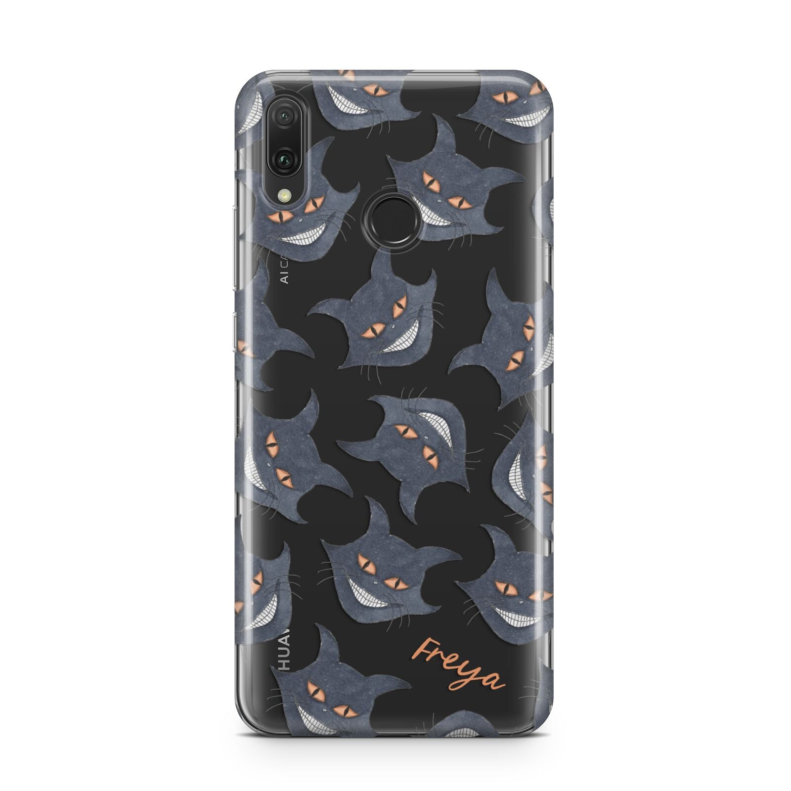 Creepy Cat Halloween Personalised Huawei Y9 2019