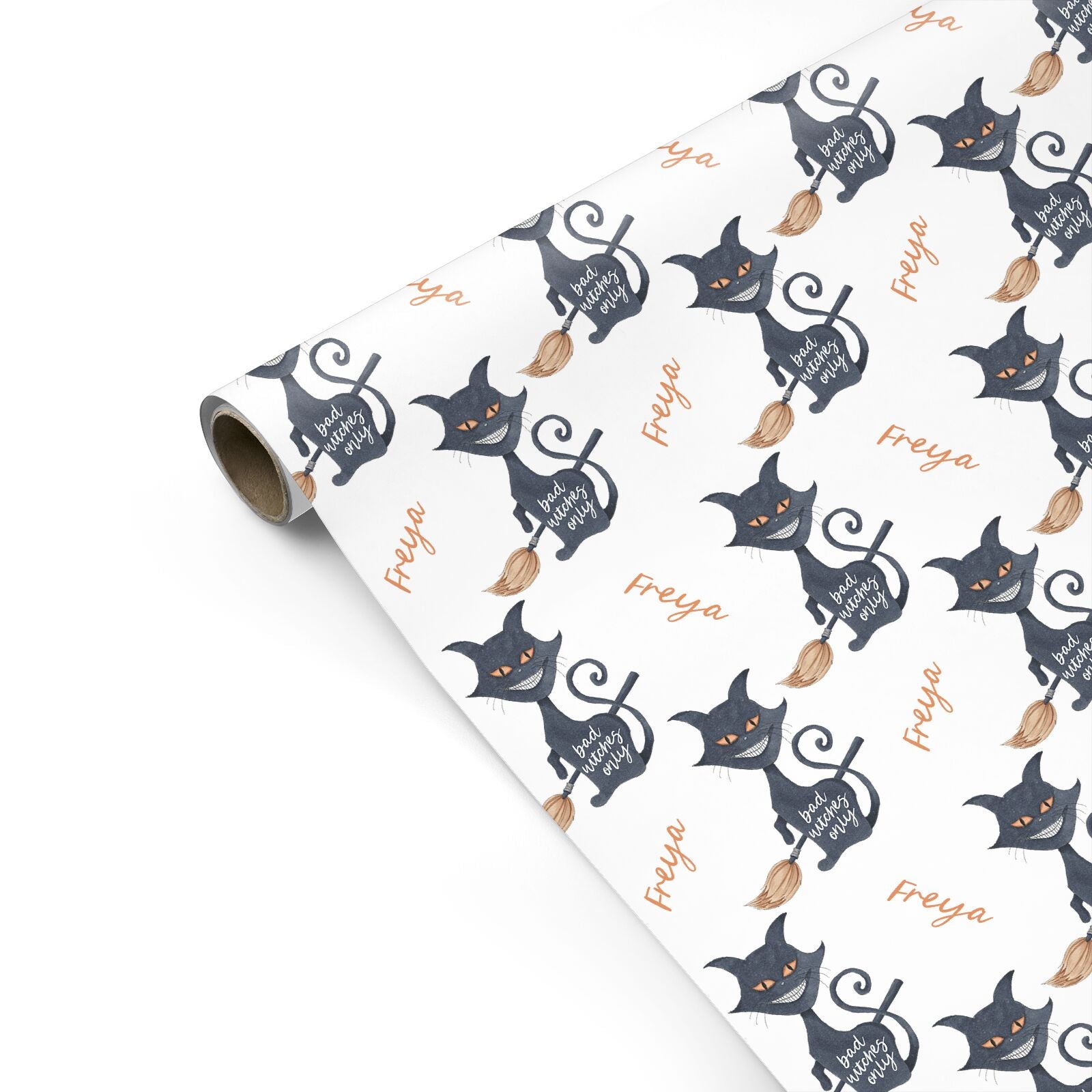 Creepy Cat Halloween Personalised Personalised Gift Wrap