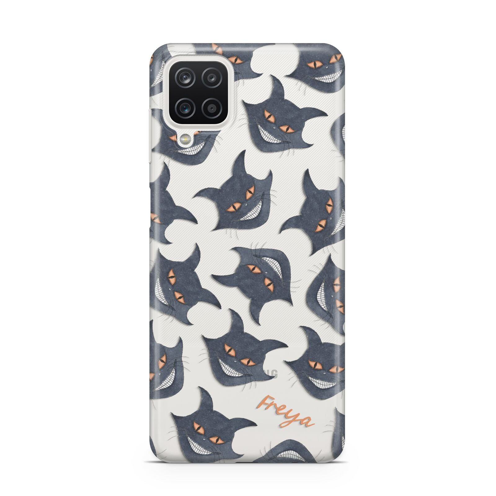 Creepy Cat Halloween Personalised Samsung A12 Case