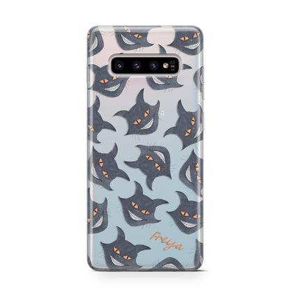 Creepy Cat Halloween Personalised Samsung Galaxy S10 Case