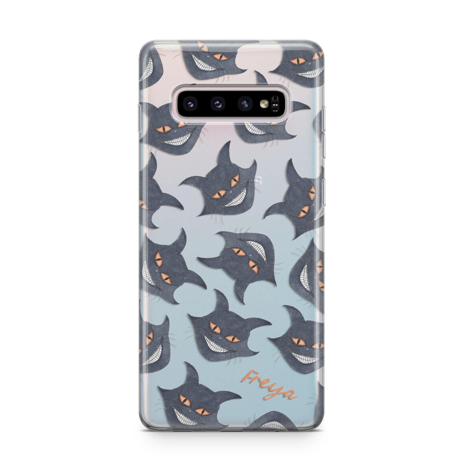 Creepy Cat Halloween Personalised Samsung Galaxy S10 Plus Case