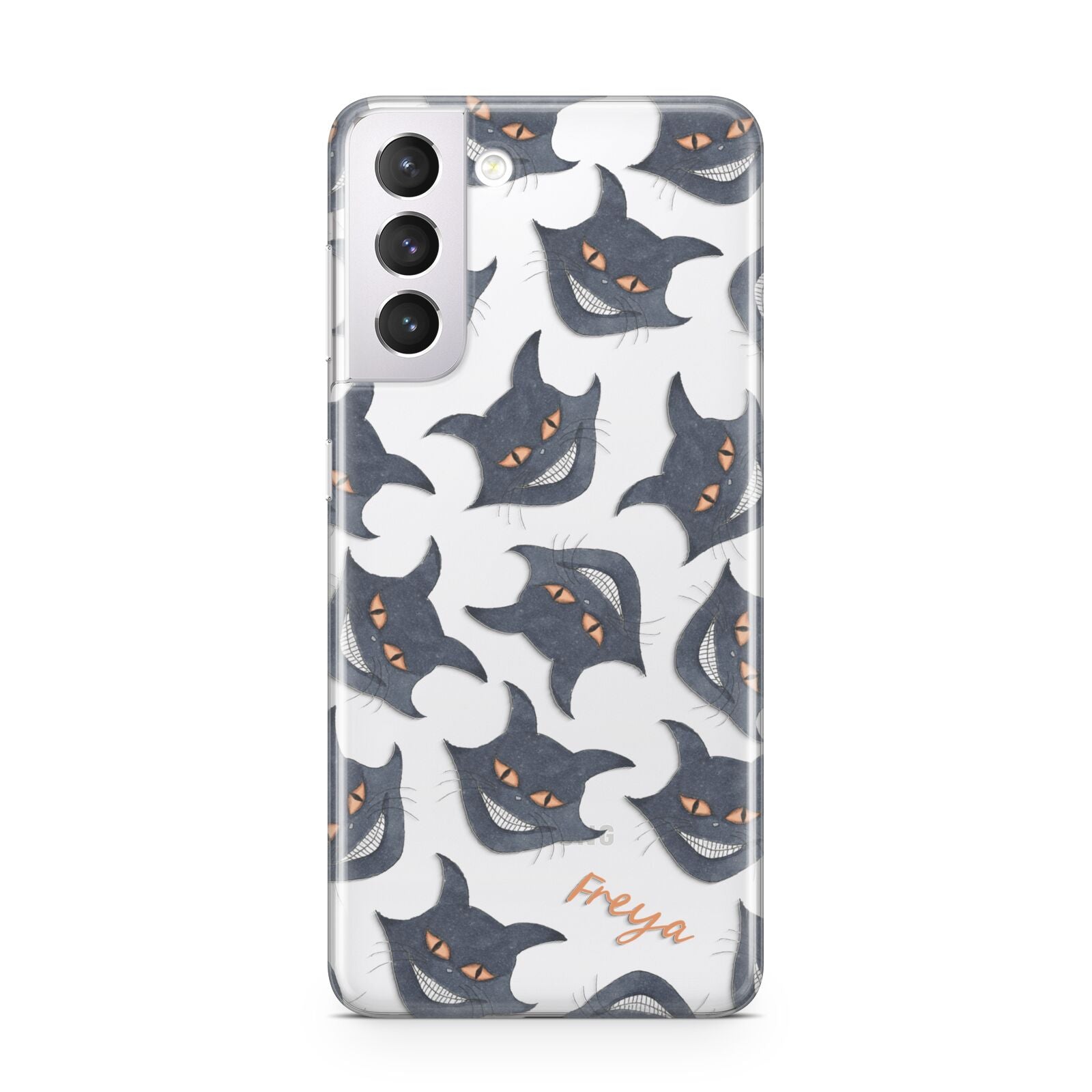 Creepy Cat Halloween Personalised Samsung S21 Case