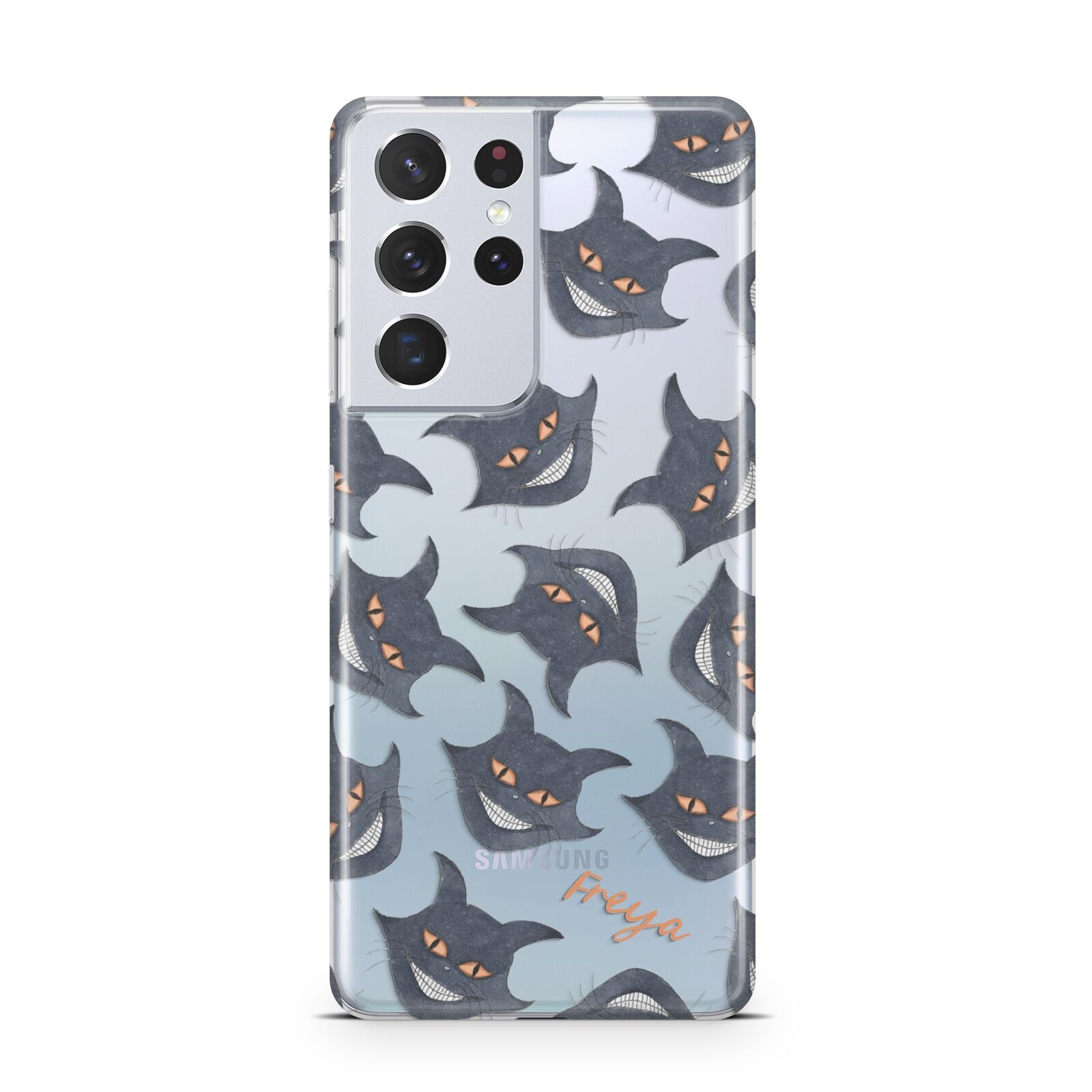 Creepy Cat Halloween Personalised Samsung S21 Ultra Case