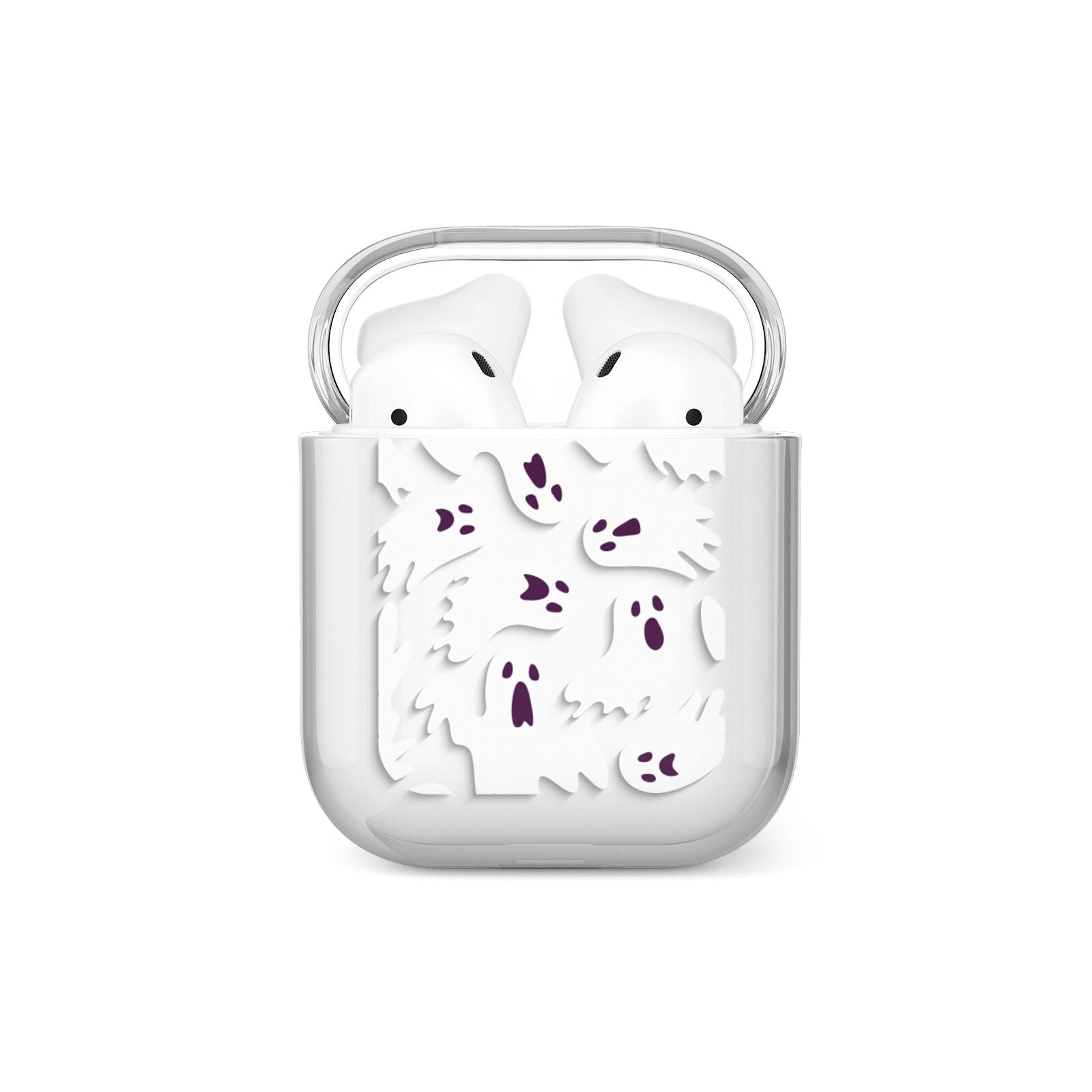 Crowd of Ghosts with Transparent Background AirPods Case