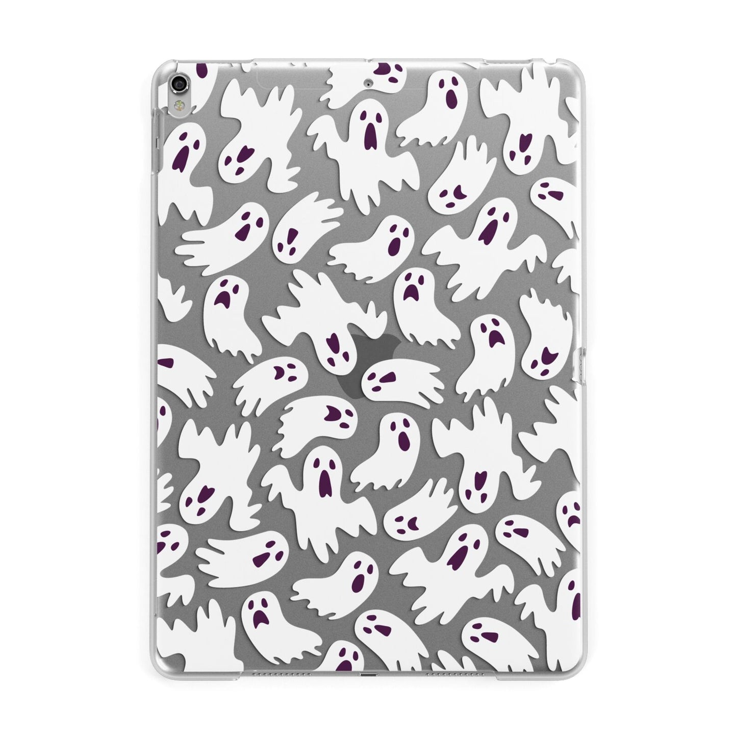 Crowd of Ghosts with Transparent Background Apple iPad Silver Case