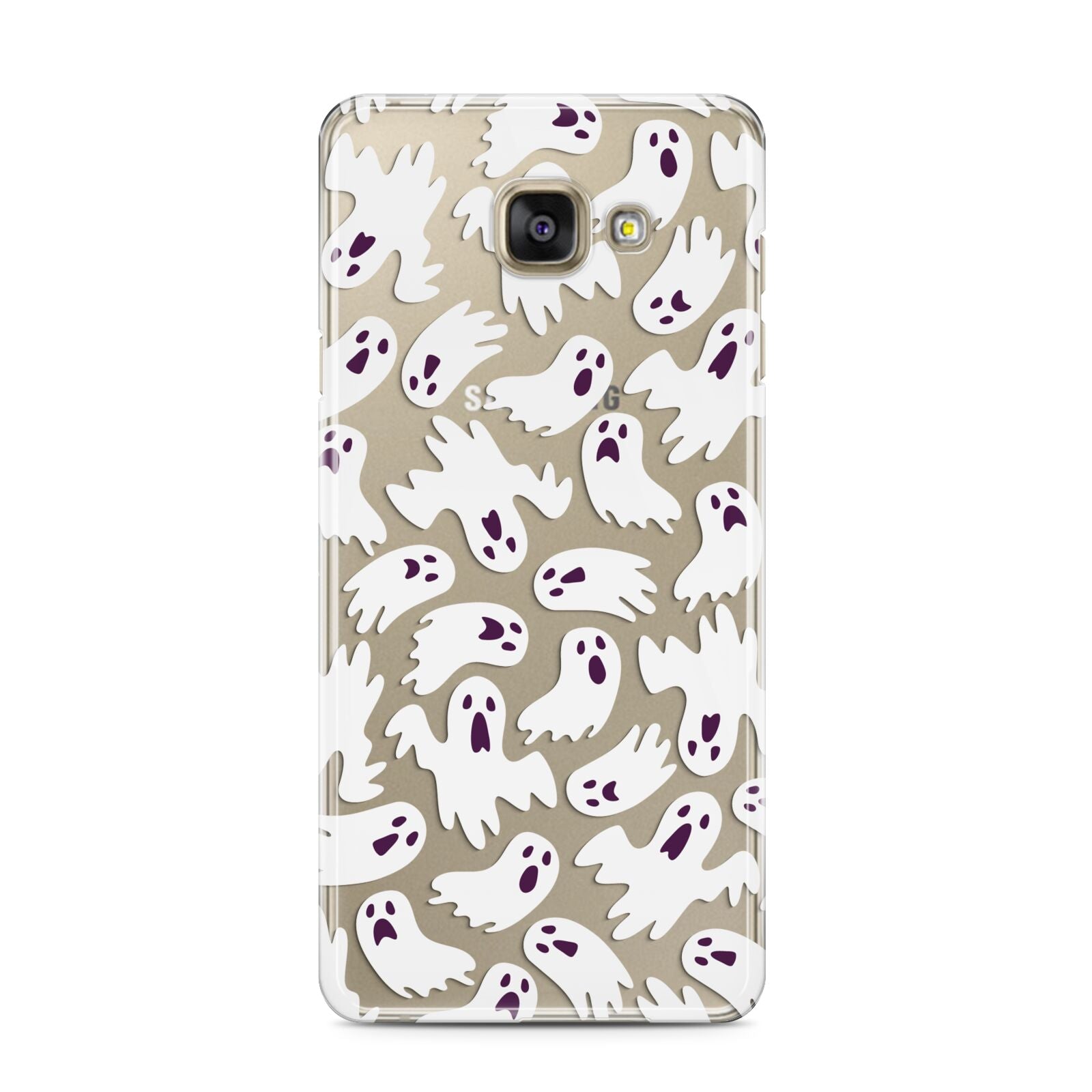 Crowd of Ghosts with Transparent Background Samsung Galaxy A3 2016 Case on gold phone