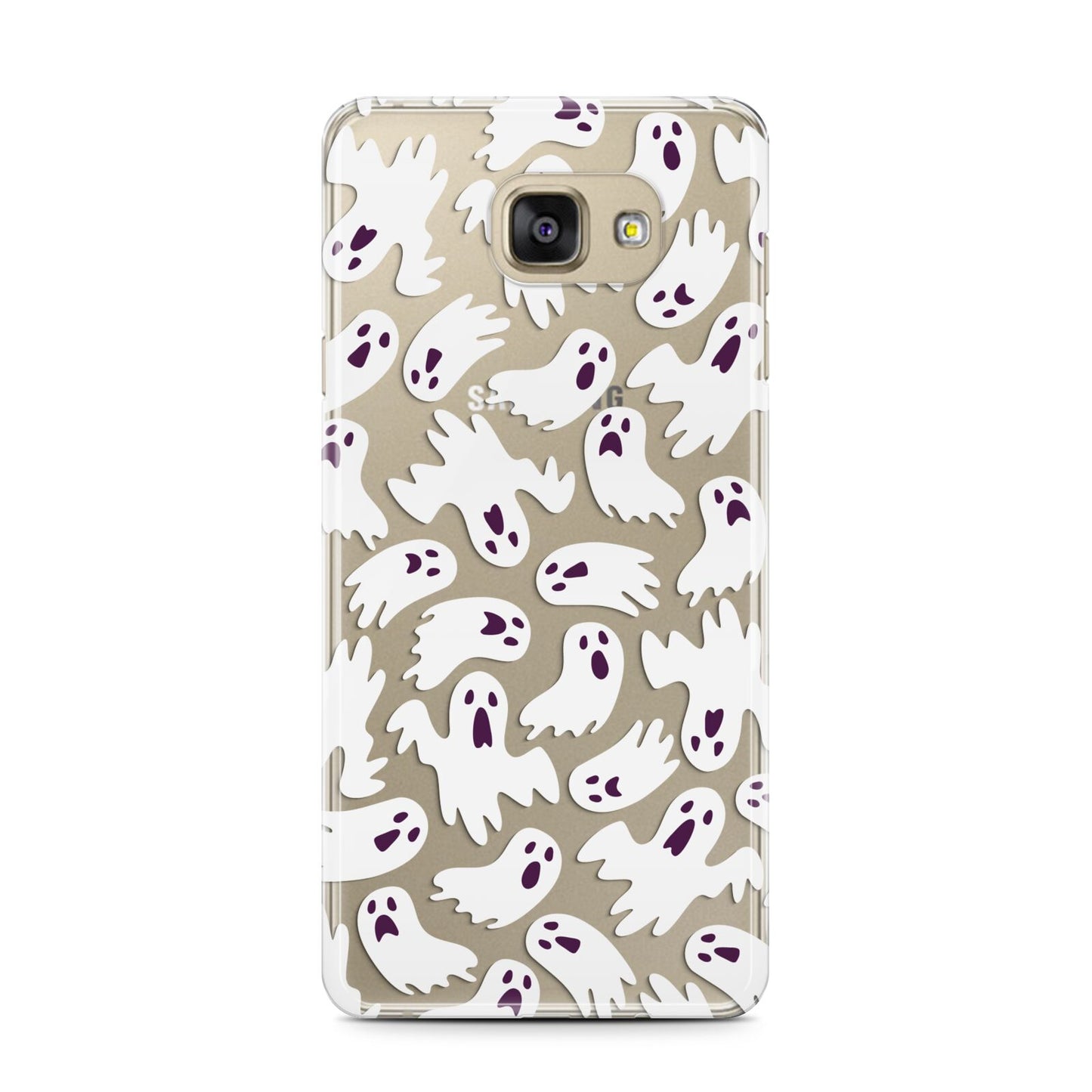 Crowd of Ghosts with Transparent Background Samsung Galaxy A7 2016 Case on gold phone