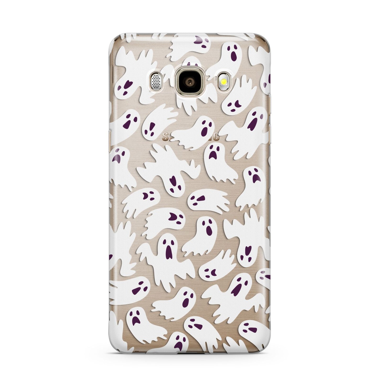 Crowd of Ghosts with Transparent Background Samsung Galaxy J7 2016 Case on gold phone