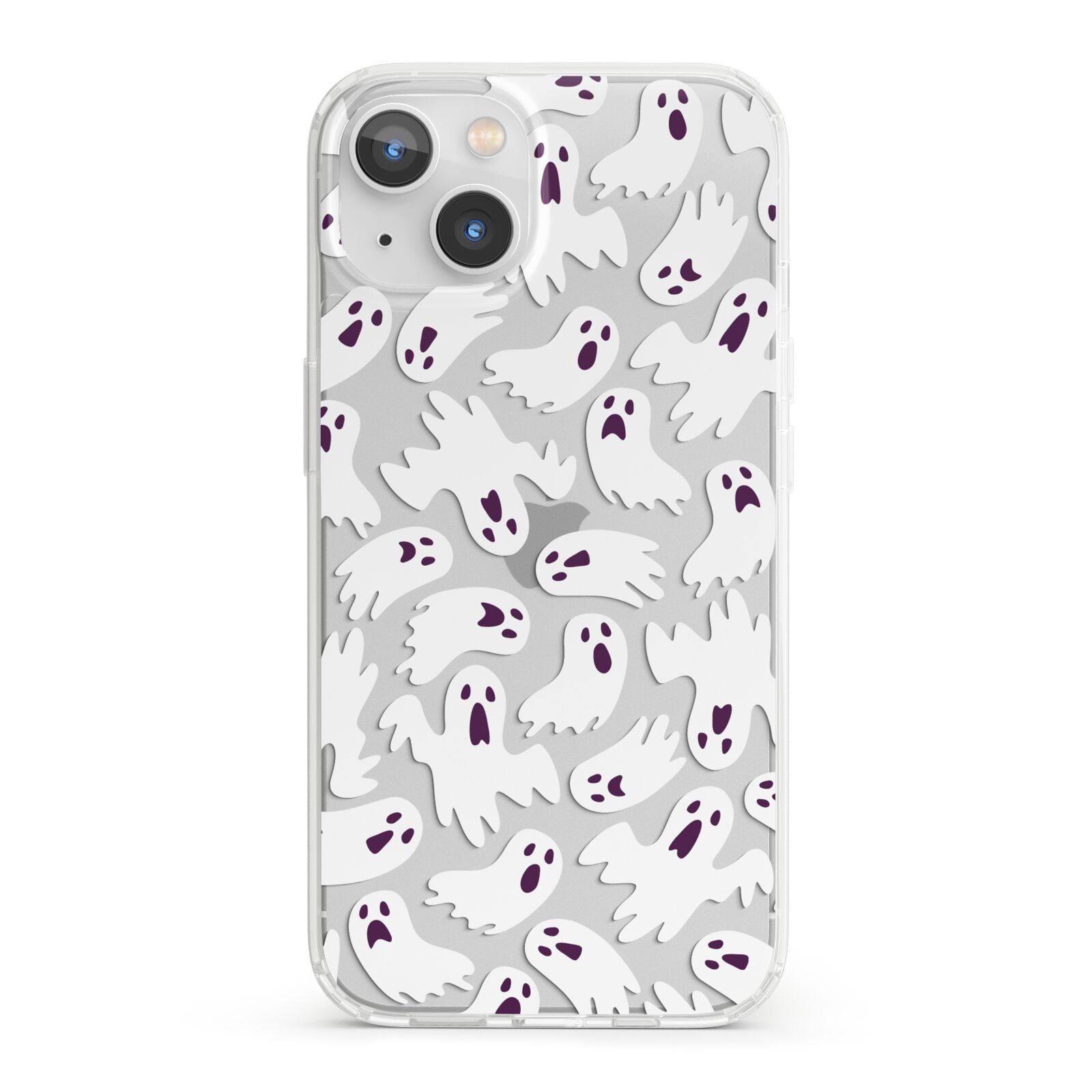 Crowd of Ghosts with Transparent Background iPhone 13 Clear Bumper Case