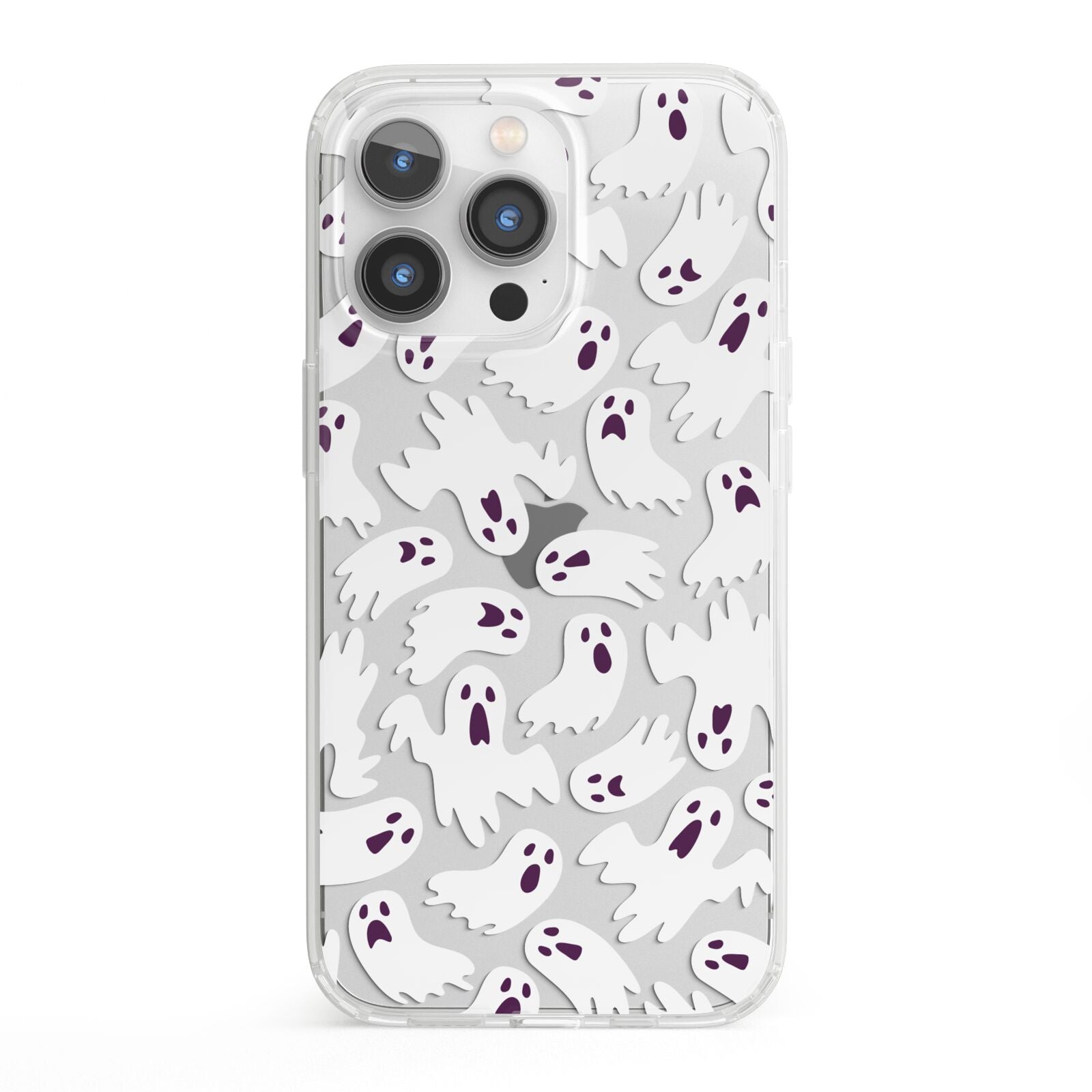 Crowd of Ghosts with Transparent Background iPhone 13 Pro Clear Bumper Case