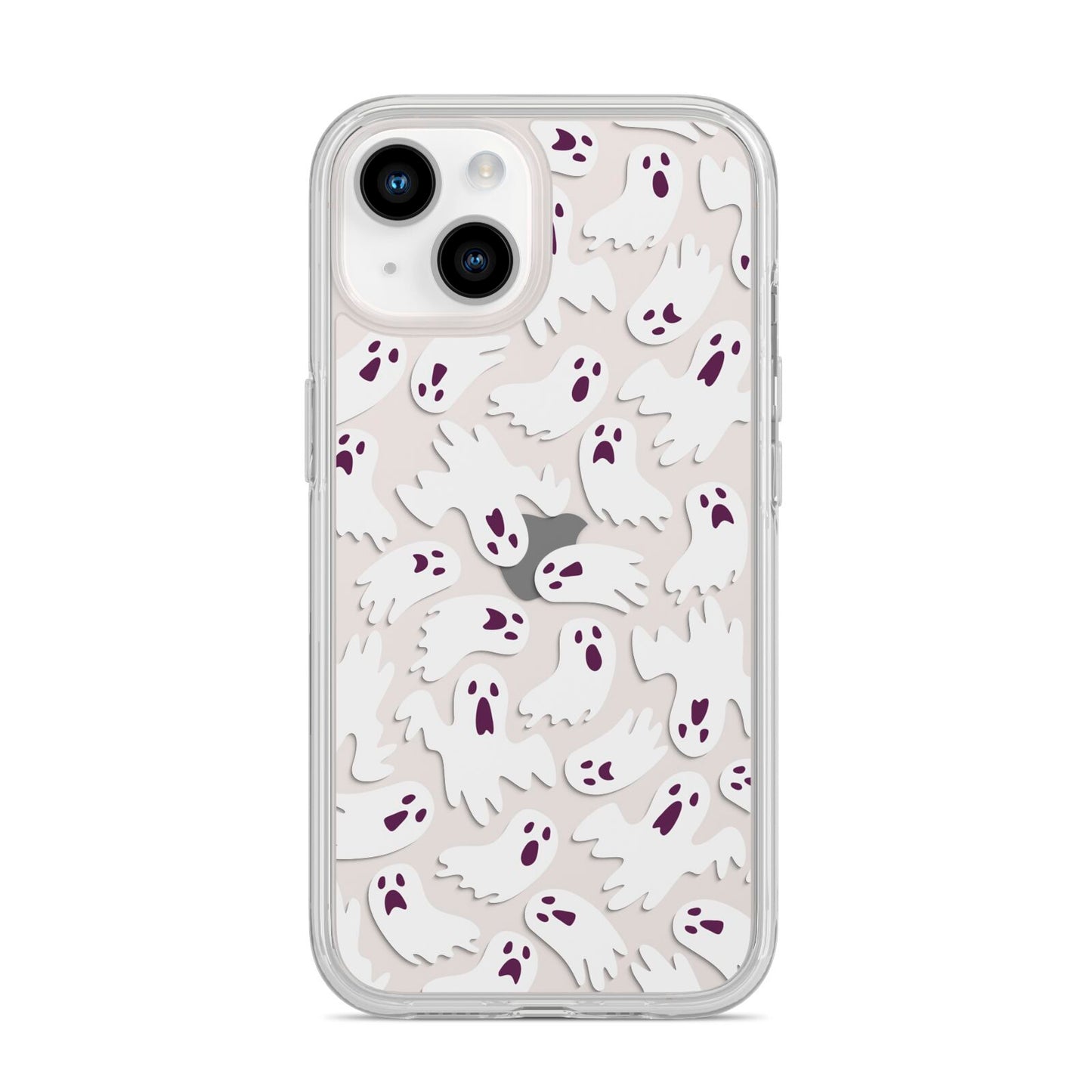 Crowd of Ghosts with Transparent Background iPhone 14 Clear Tough Case Starlight