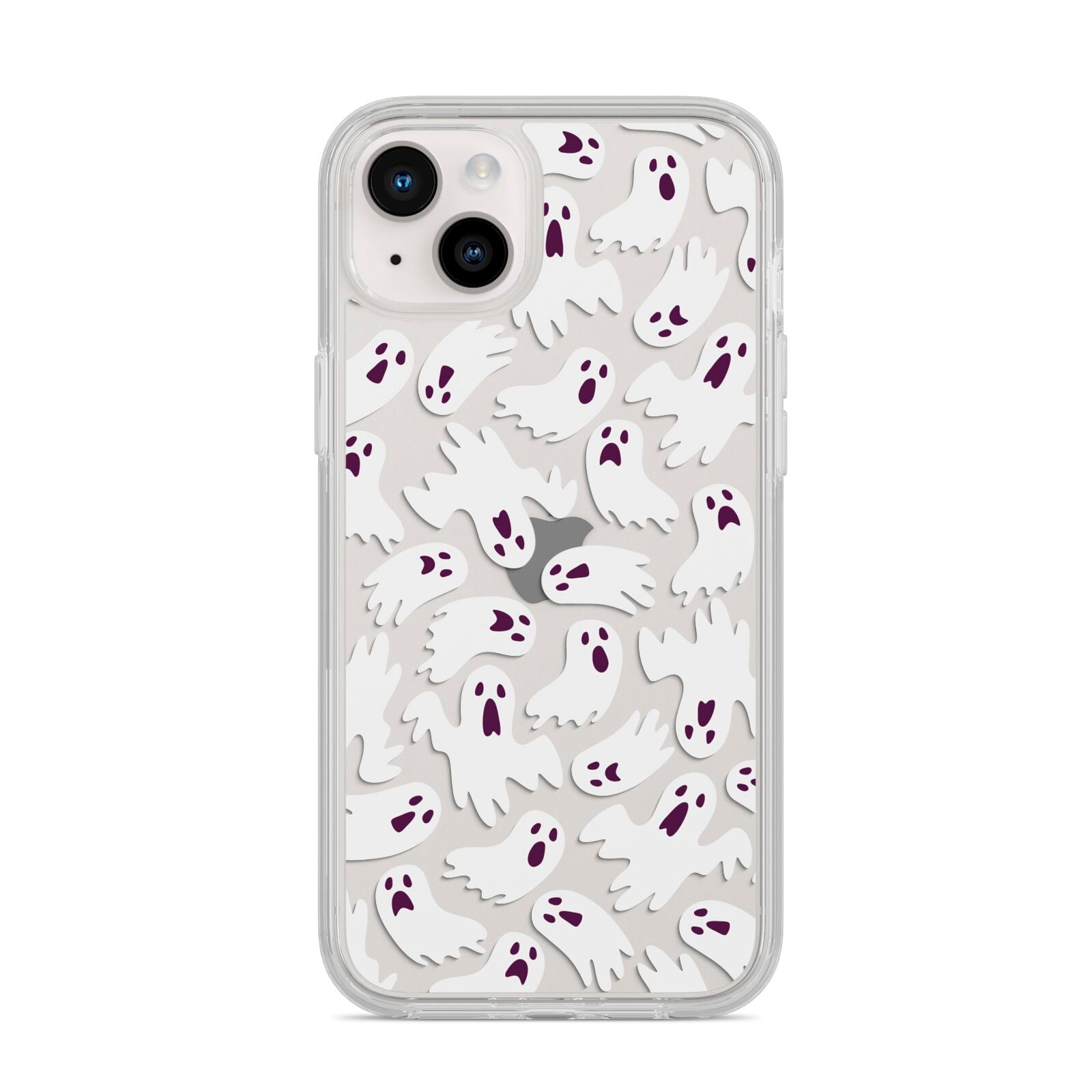 Crowd of Ghosts with Transparent Background iPhone 14 Plus Clear Tough Case Starlight