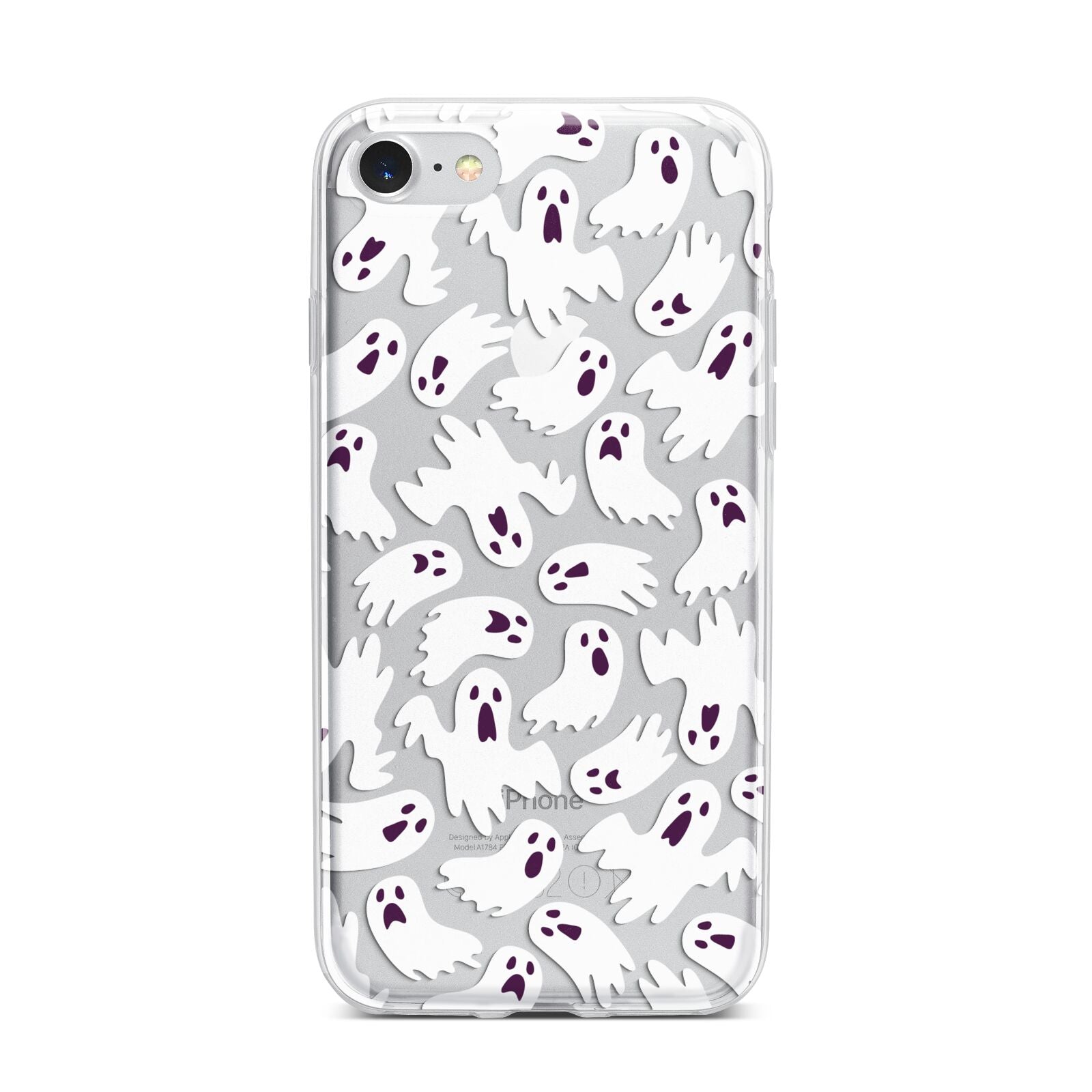 Crowd of Ghosts with Transparent Background iPhone 7 Bumper Case on Silver iPhone