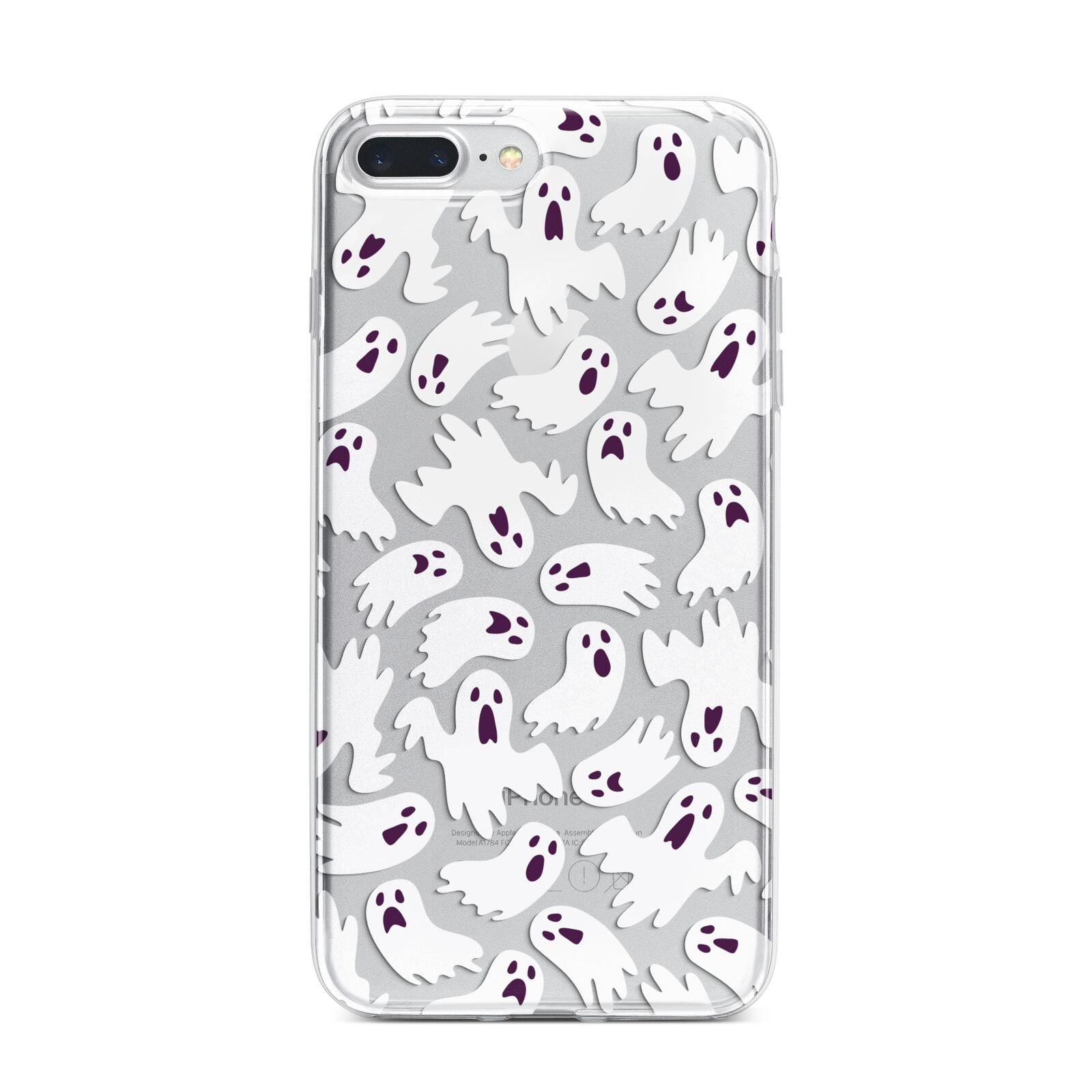 Crowd of Ghosts with Transparent Background iPhone 7 Plus Bumper Case on Silver iPhone