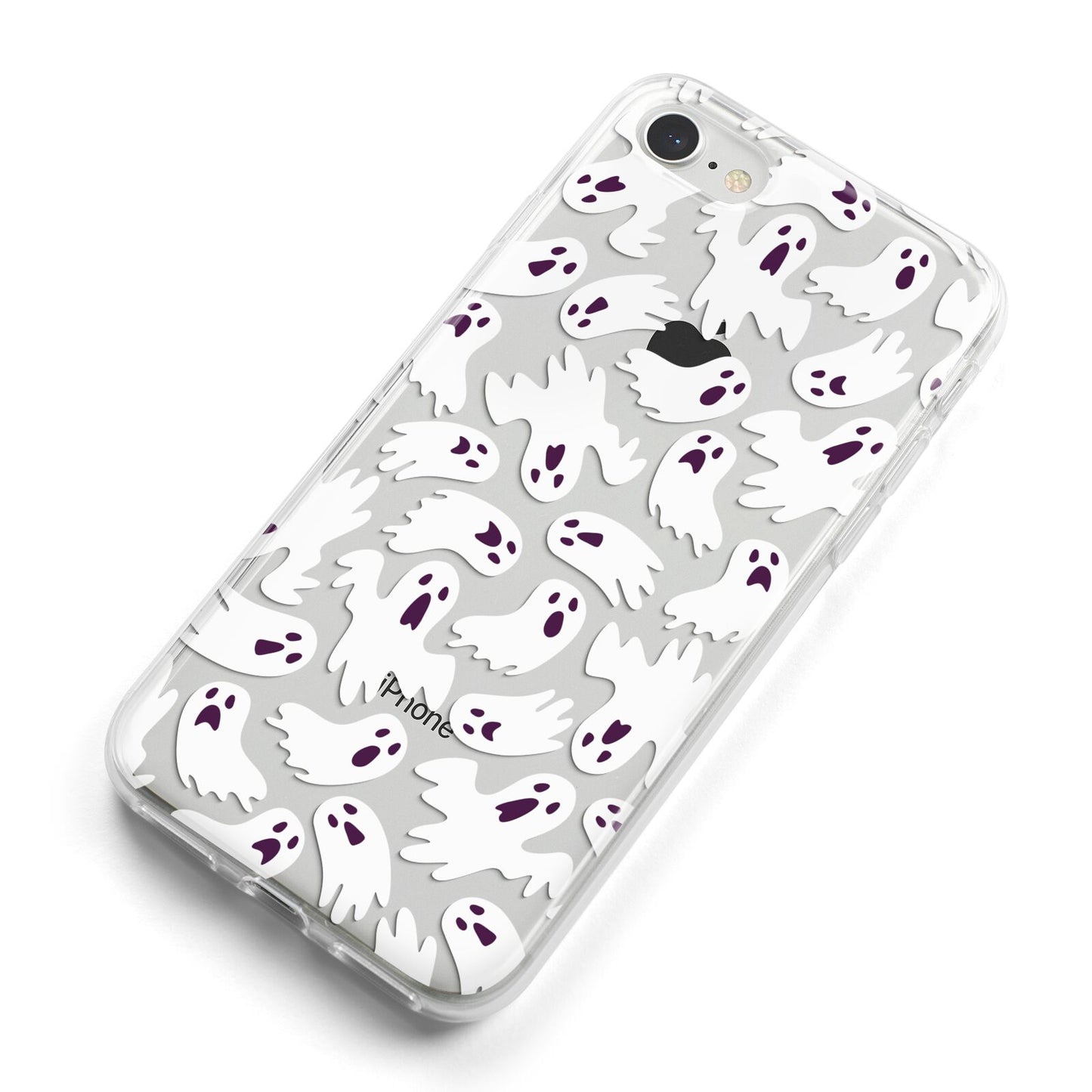 Crowd of Ghosts with Transparent Background iPhone 8 Bumper Case on Silver iPhone Alternative Image