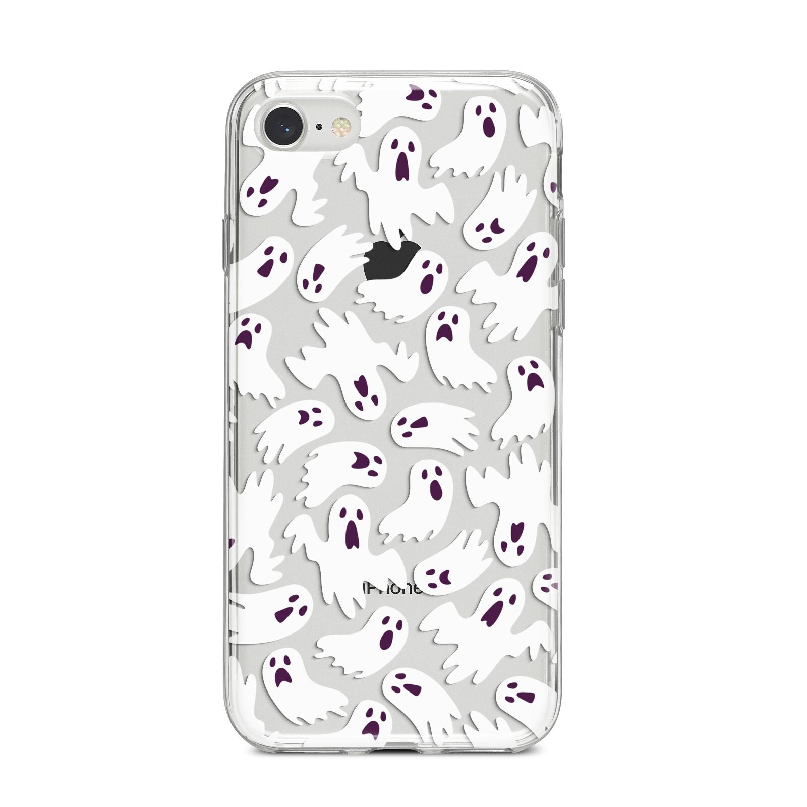 Crowd of Ghosts with Transparent Background iPhone 8 Bumper Case on Silver iPhone