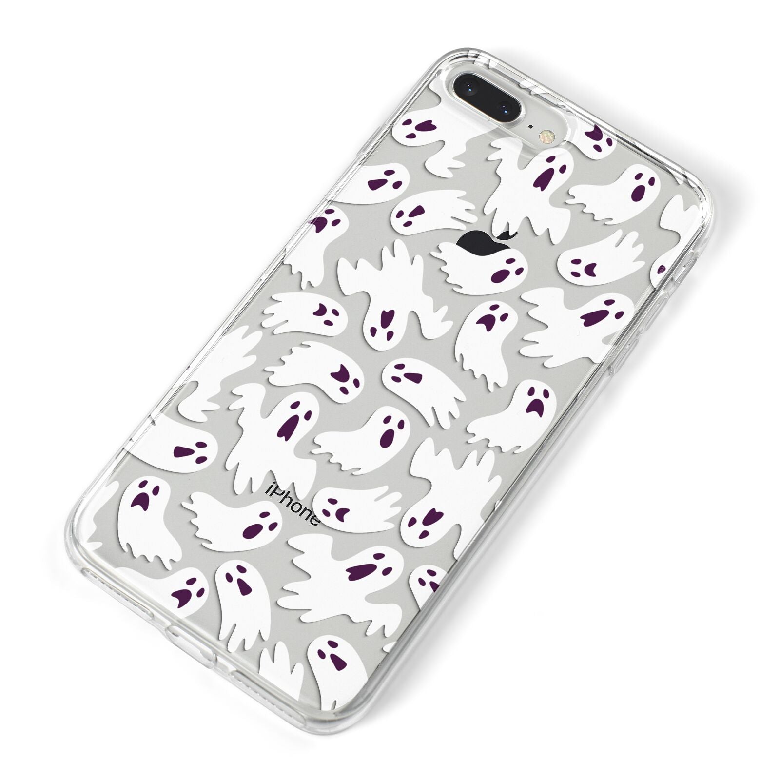 Crowd of Ghosts with Transparent Background iPhone 8 Plus Bumper Case on Silver iPhone Alternative Image