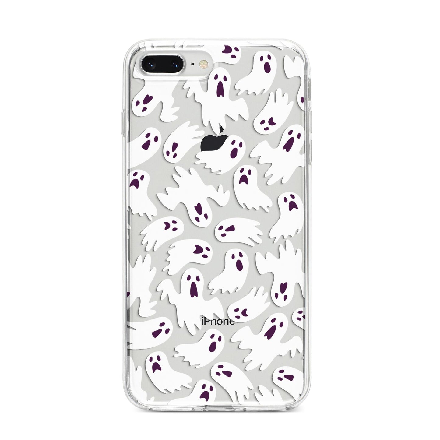 Crowd of Ghosts with Transparent Background iPhone 8 Plus Bumper Case on Silver iPhone