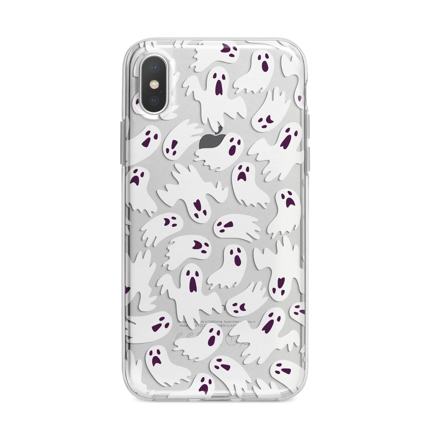 Crowd of Ghosts with Transparent Background iPhone X Bumper Case on Silver iPhone Alternative Image 1