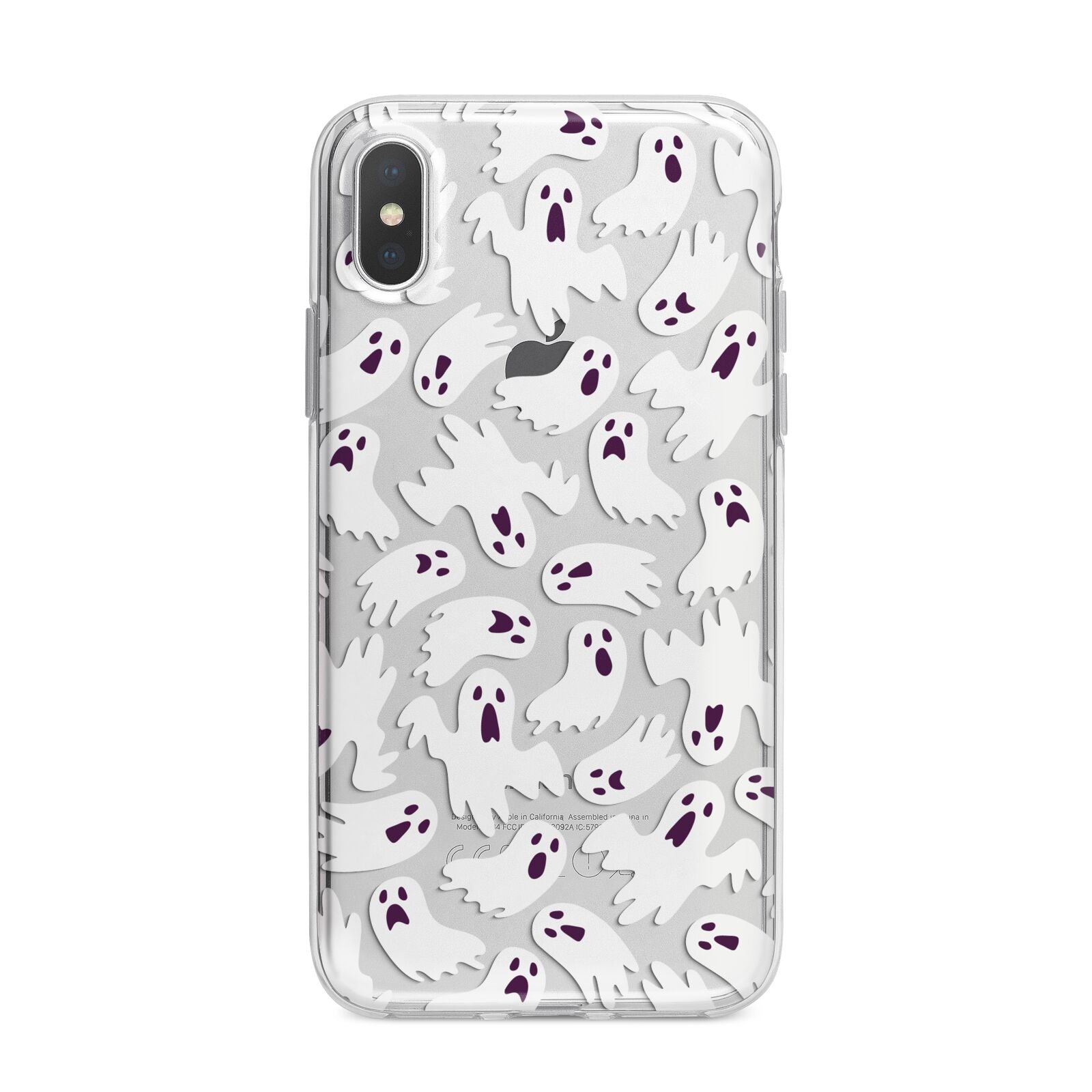 Crowd of Ghosts with Transparent Background iPhone X Bumper Case on Silver iPhone Alternative Image 1