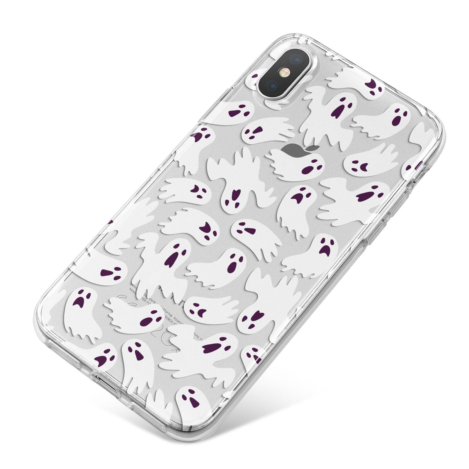 Crowd of Ghosts with Transparent Background iPhone X Bumper Case on Silver iPhone