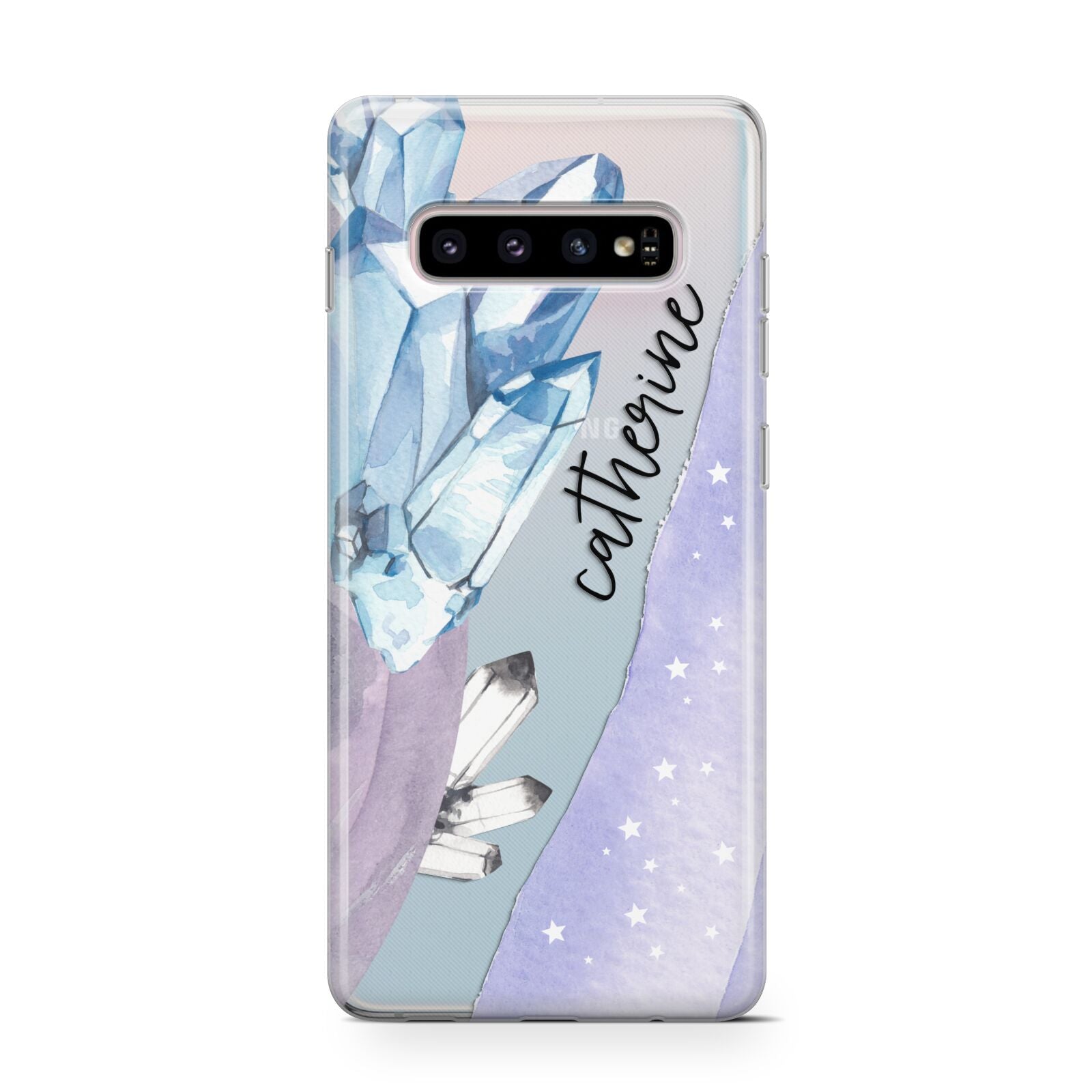 Crystals Personalised Name Protective Samsung Galaxy Case