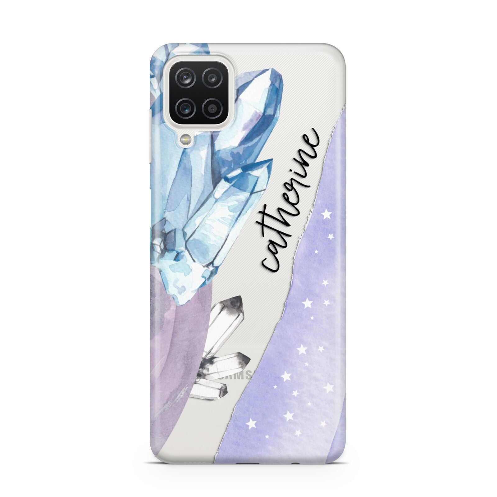 Crystals Personalised Name Samsung A12 Case