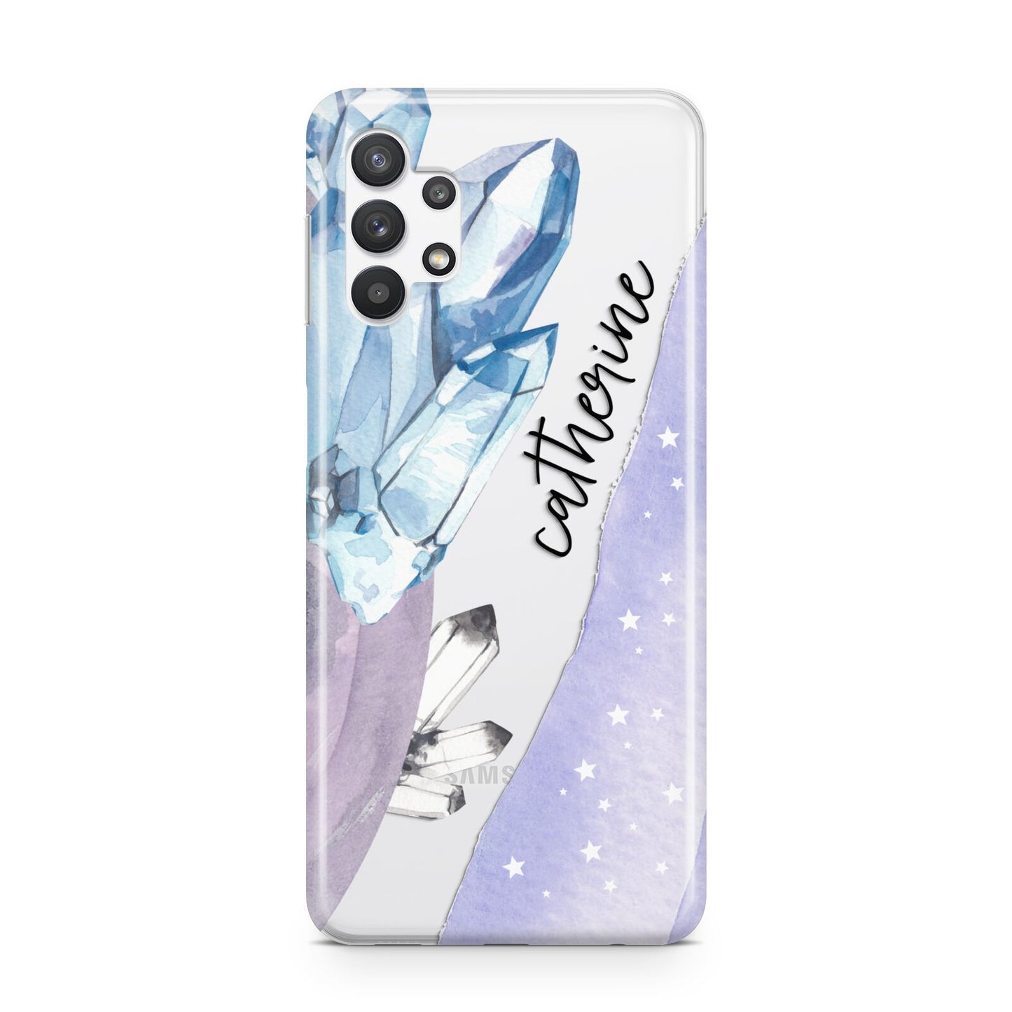 Crystals Personalised Name Samsung A32 5G Case