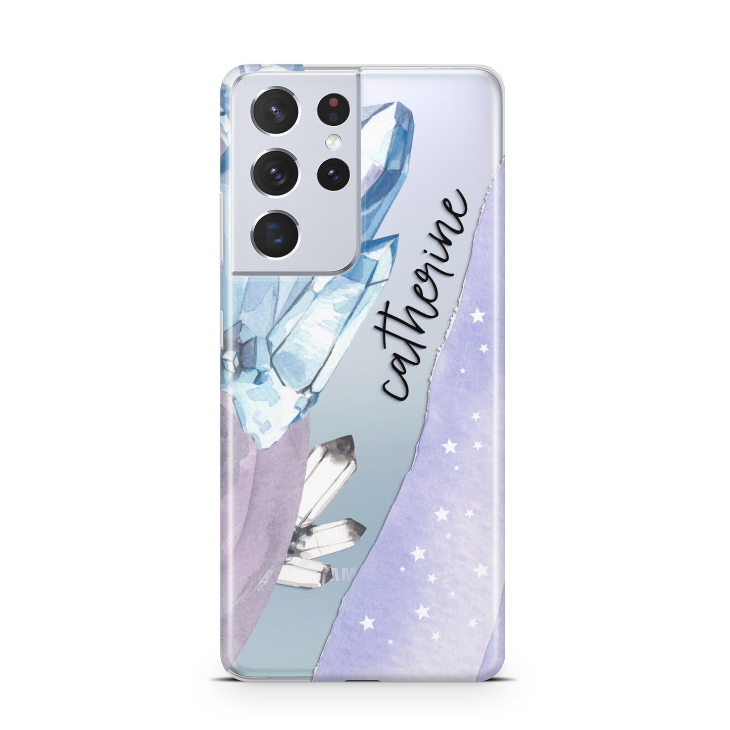 Crystals Personalised Name Samsung S21 Ultra Case