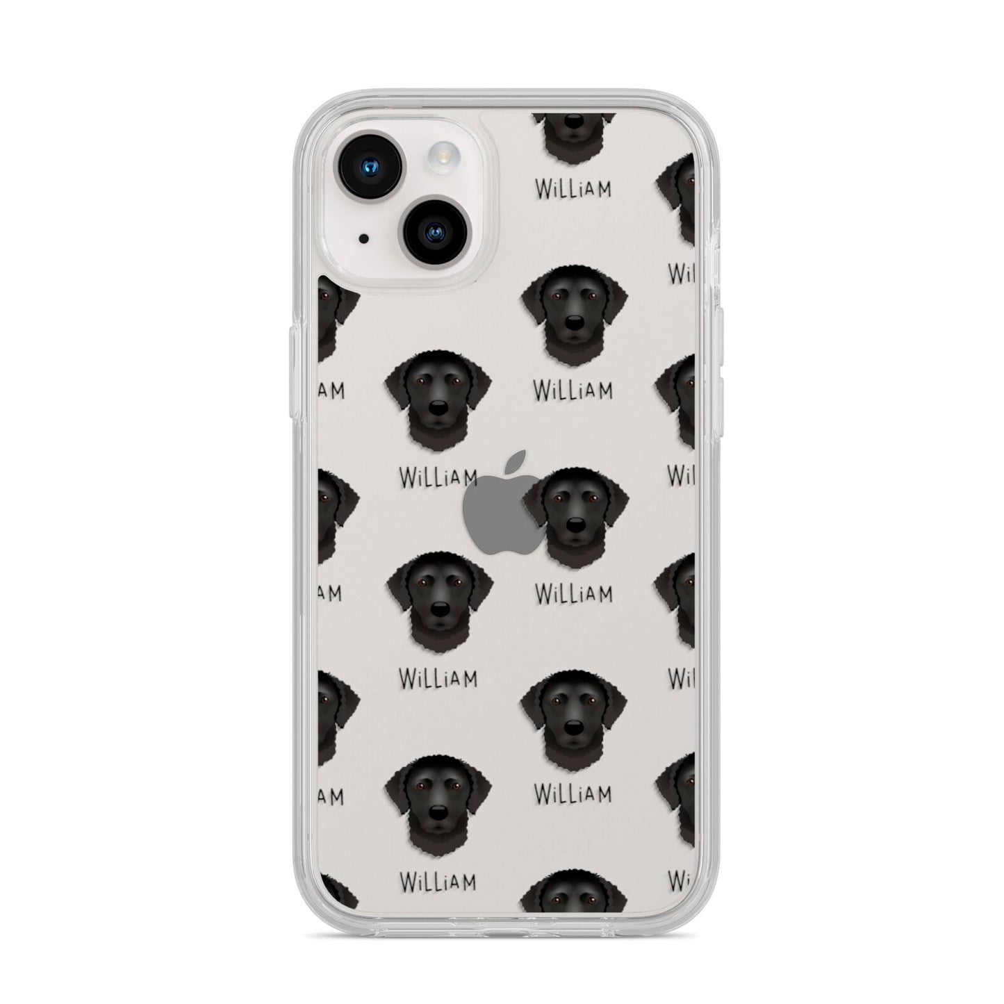 Curly Coated Retriever Icon with Name iPhone 14 Plus Clear Tough Case Starlight