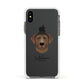 Curly Coated Retriever Personalised Apple iPhone Xs Impact Case White Edge on Black Phone