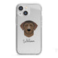 Curly Coated Retriever Personalised iPhone 13 Mini TPU Impact Case with White Edges